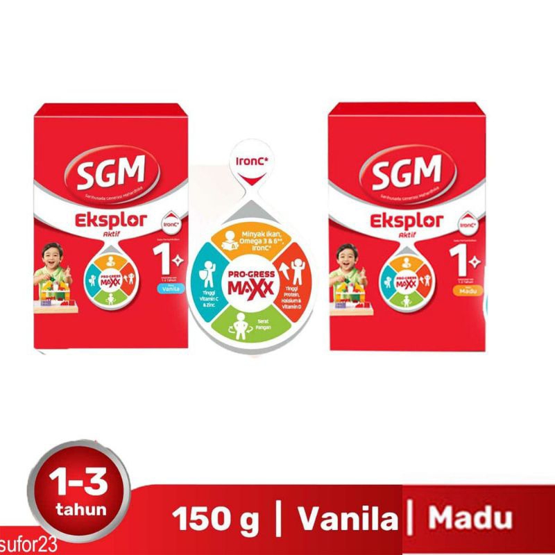 

SGM EKSPLOR 1+ MADU DAN VANILA SUSU BUBUK 150gr exp 2026