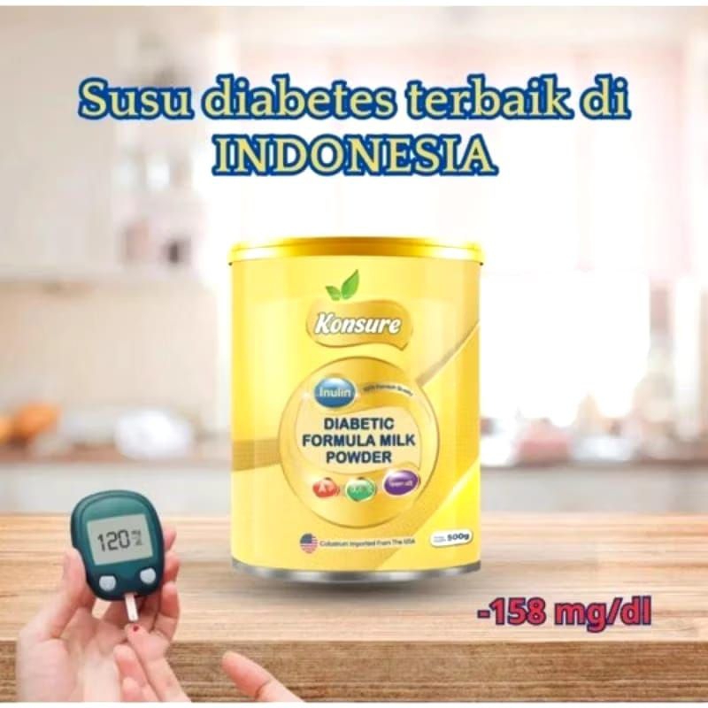 

Konsure Susu Diabetes Import USA 100% Original | Konsure Diabetic Formula Milk Powder