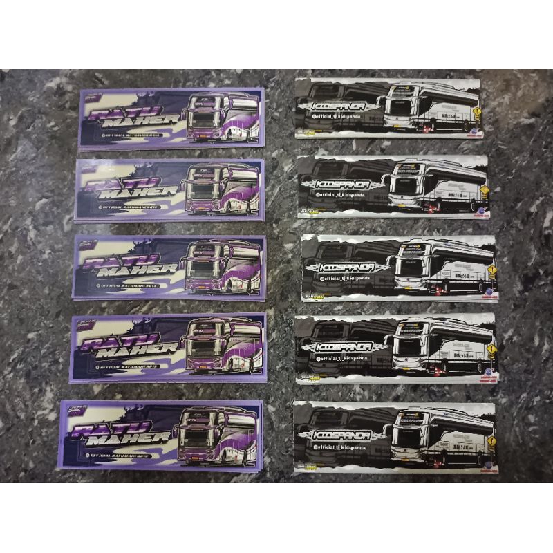 

stiker bus ratu maher & kids panda ORIGINAL isi 36 pcs