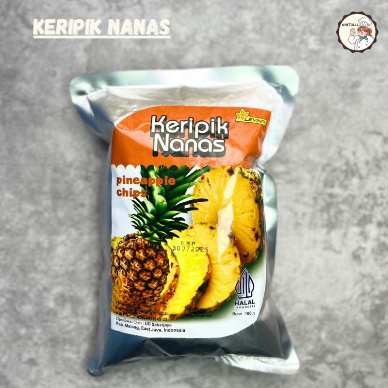 

KERIPIK BUAH NANAS PINEAPPLE FRUITS CHIPS LEVINA 100 GRAM SNACK ENAK MURAH OLEH OLEH BATU MALANG