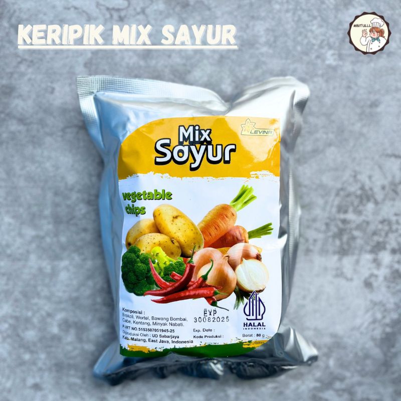 

KERIPIK SAYUR MIX WORTEL BROKOLI CABE KENTANG BOMBAY LEVINA 80 GRAM SNACK ENAK OLEH OLEH BATU MALANG