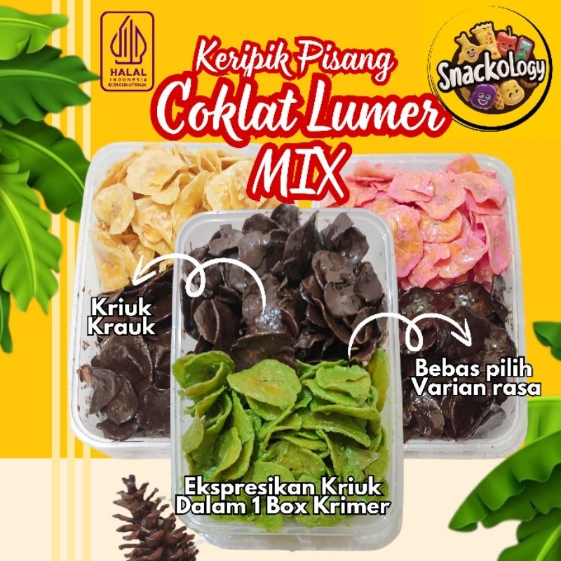 

Keripik Pisang Lumer | Snackology | Mix 1 Box 2 Varian Rasa