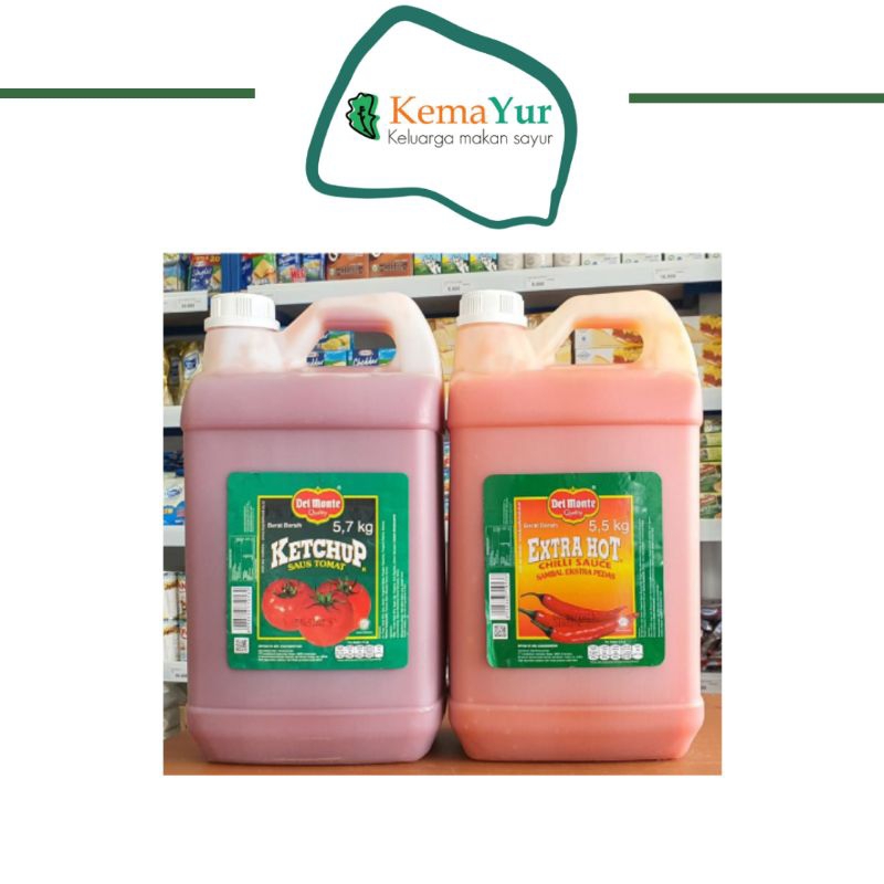 

SAUS TOMAT SAUS SAMBEL SAMBAL DELMONTE 5,5KG KEMASAN DERIGEN DRIGEN HORECA