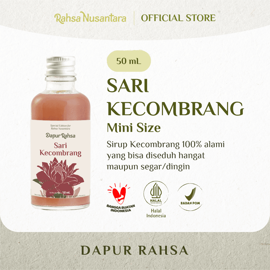 

Limited Edition: Sari Kecombrang 50mL | Sirup Herbal Alami | by Rahsa Nusantara