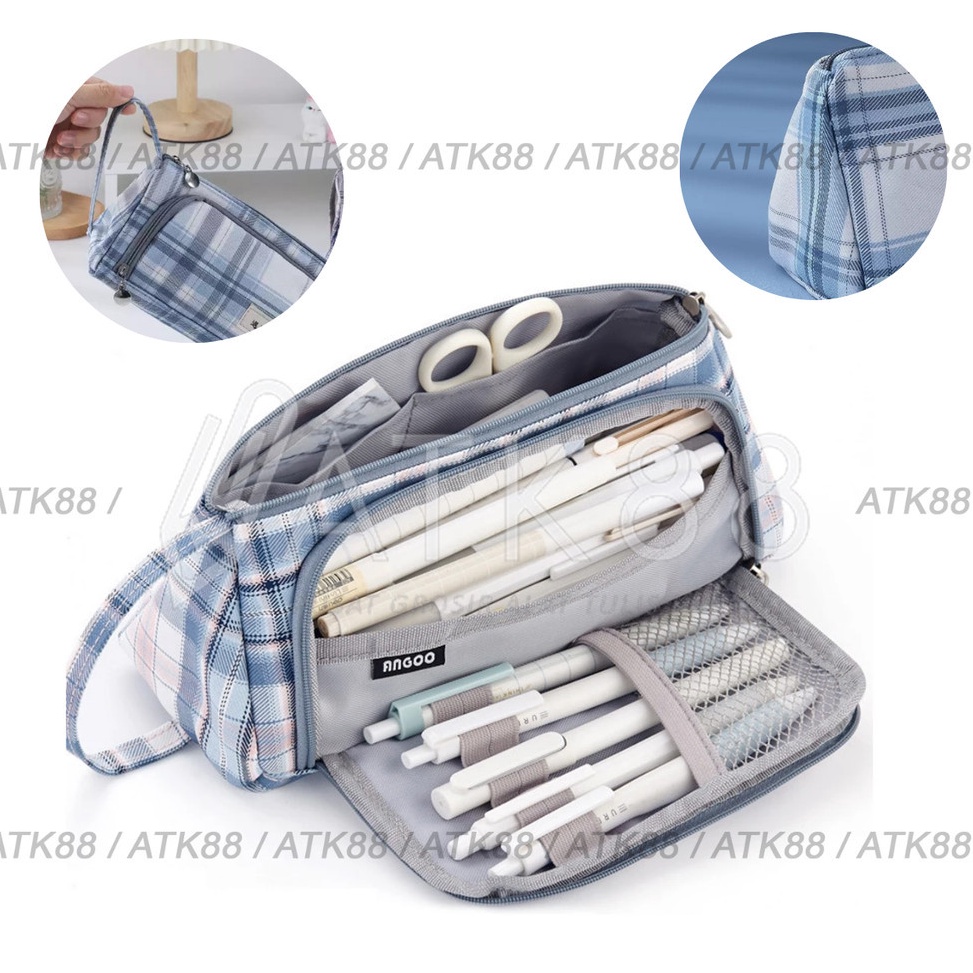 

Tempat Pensil Pencil Case Pouch Stationery Korean Cute Aesthetic Resleting KODE X4R3