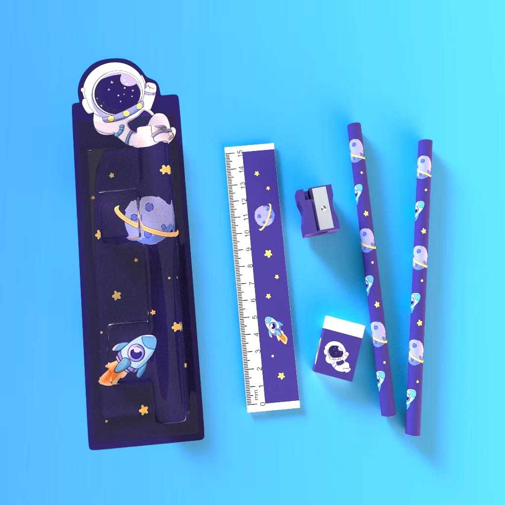 

[ READY ] 5in1 Pensil Set Alat Tulis Anak Lucu Dan Penghapus Untuk Tempat Pensil Buku Tulis Sekolah