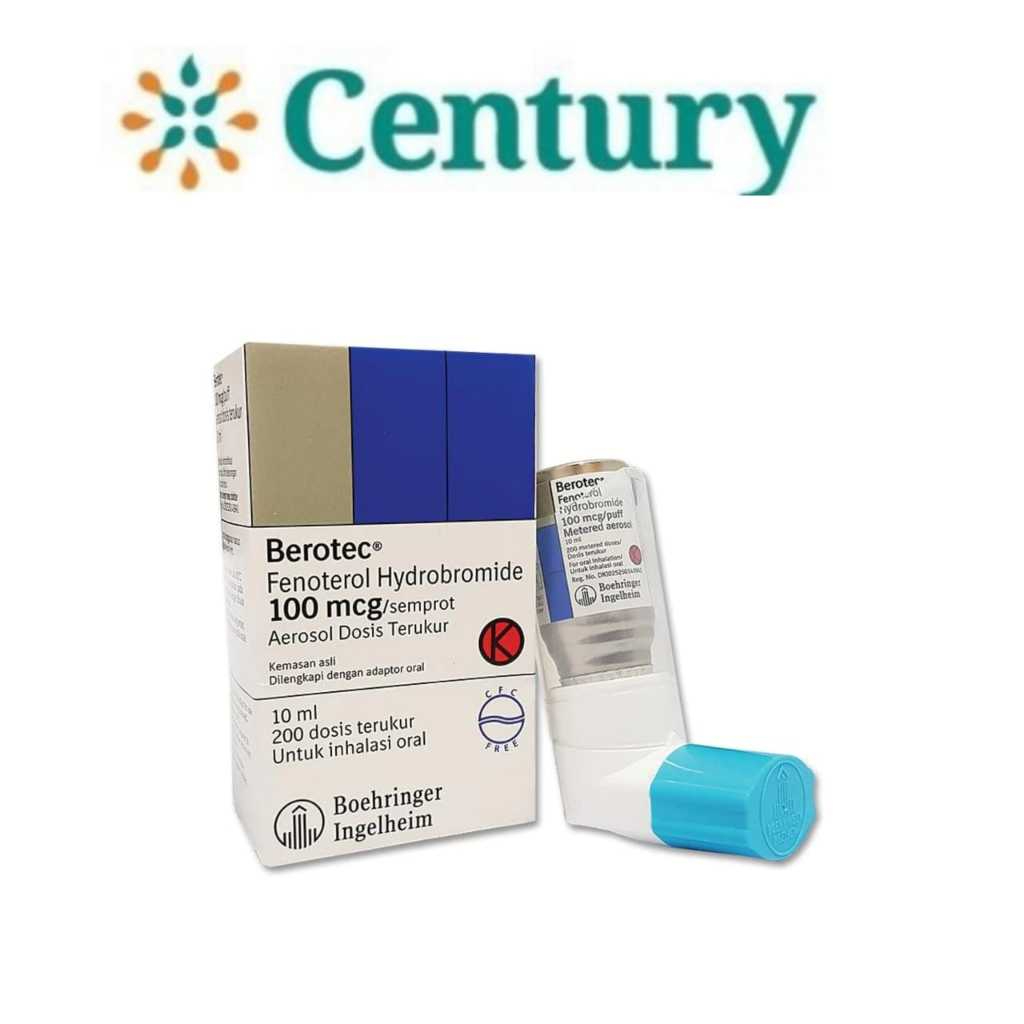 Berotec MDI 100 mcg/Puff 10 ml/Inhaler/Fenoterol hydrobromide/Asma Akut