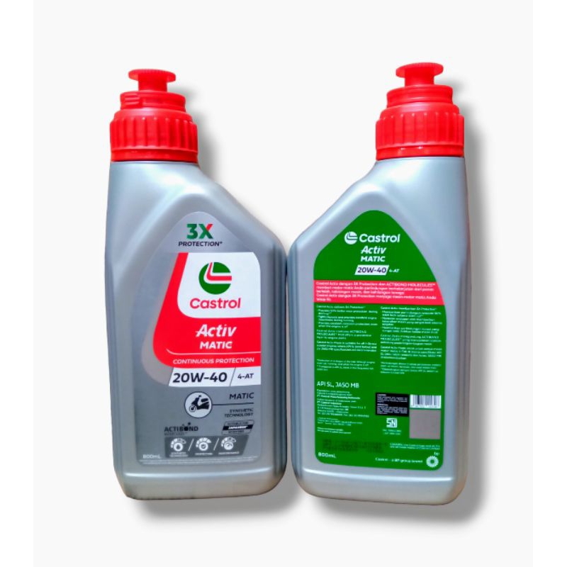 OLI CASTROL ACTIV MATIC 800 ML sae 20-W40 oli motor matic