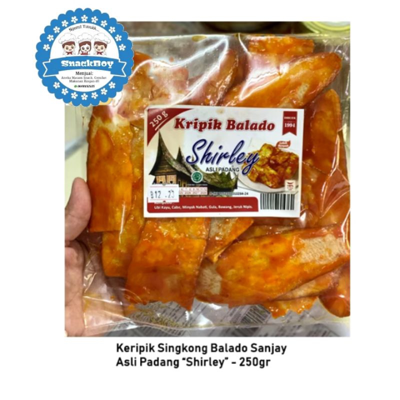 

Shirley Singkong Padang asli Pedas manis empuk Singkong Padang 250 gram