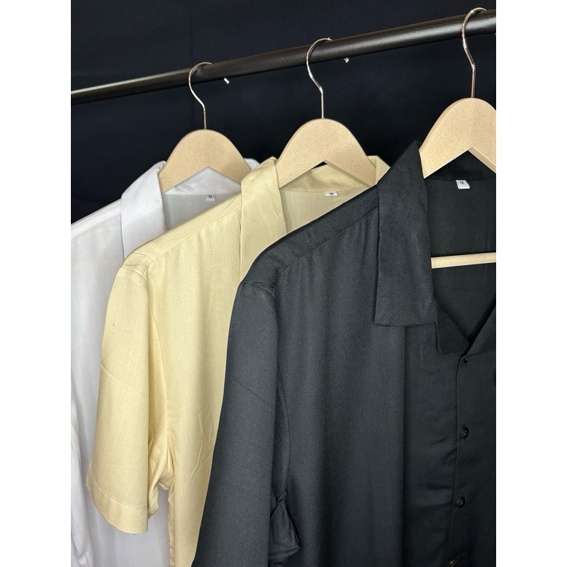 Baju Kemeja Hawai Polos Pria