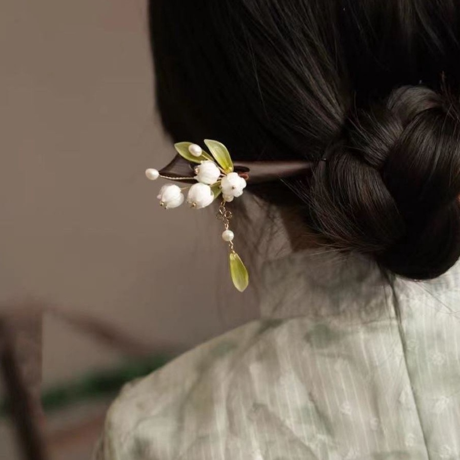 DISKON BESAR Tusuk konde bunga jepang magnolia flower style hairpin hiasan rambut