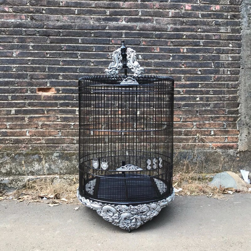 SANGKAR MURAI UKIR NAGA SANGKAR MURAI NOMER 2 SANGKAR MURAI KAYU JATI KANDANG SAMGKAR MURAI