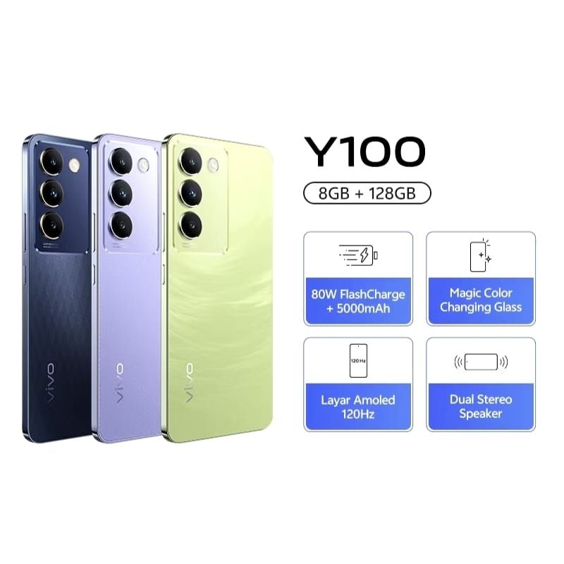 VIVO Y100 RAM 8/128, Y100 RAM 8/256 GARANSI RESMI VIVO