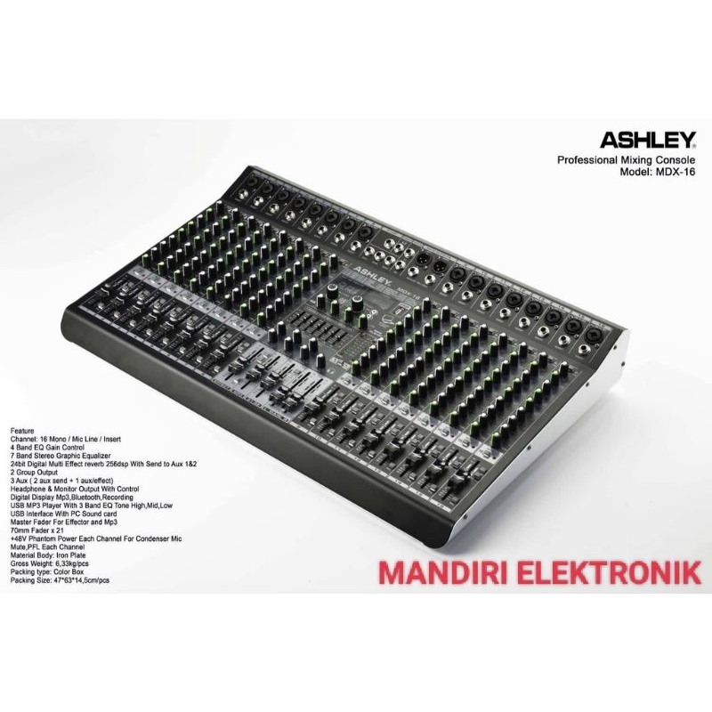 MIXER ASHLEY MDX 16 ORIGINAL