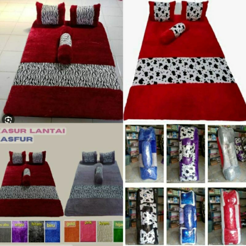 KASUR LANTAI LIPAT KARAKTER BULU RASFUR 120 × 180 × 6 CM BESAR JUMBO