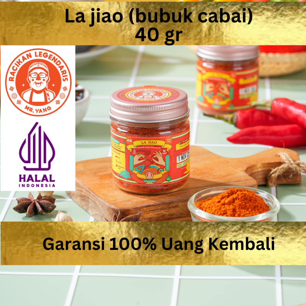

Racikan Legendaris bubuk cabe kering La Jiao 40gr Shaokao Shao Kao