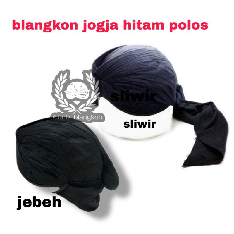 Blangkon jogja lipat hitam polos / blangkon jawa / blangkon solo / blangkon sunan