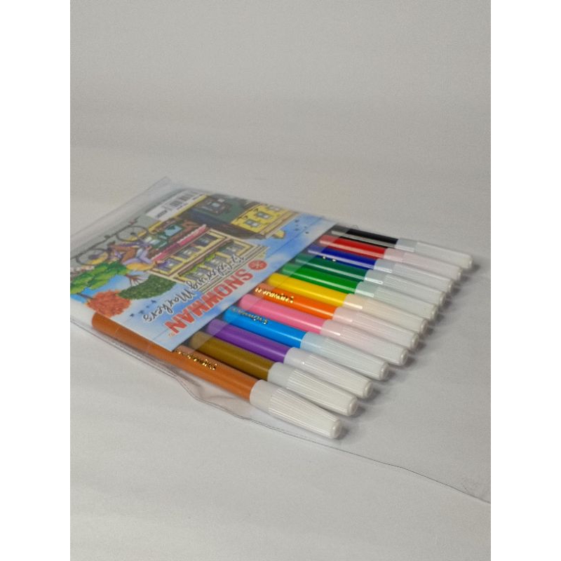 

SNOWMAN SPIDOL KECIL 12 WARNA SNOWMAN/COLURING MARKER PENCIL TYPE 12 COLOUR PW-12A