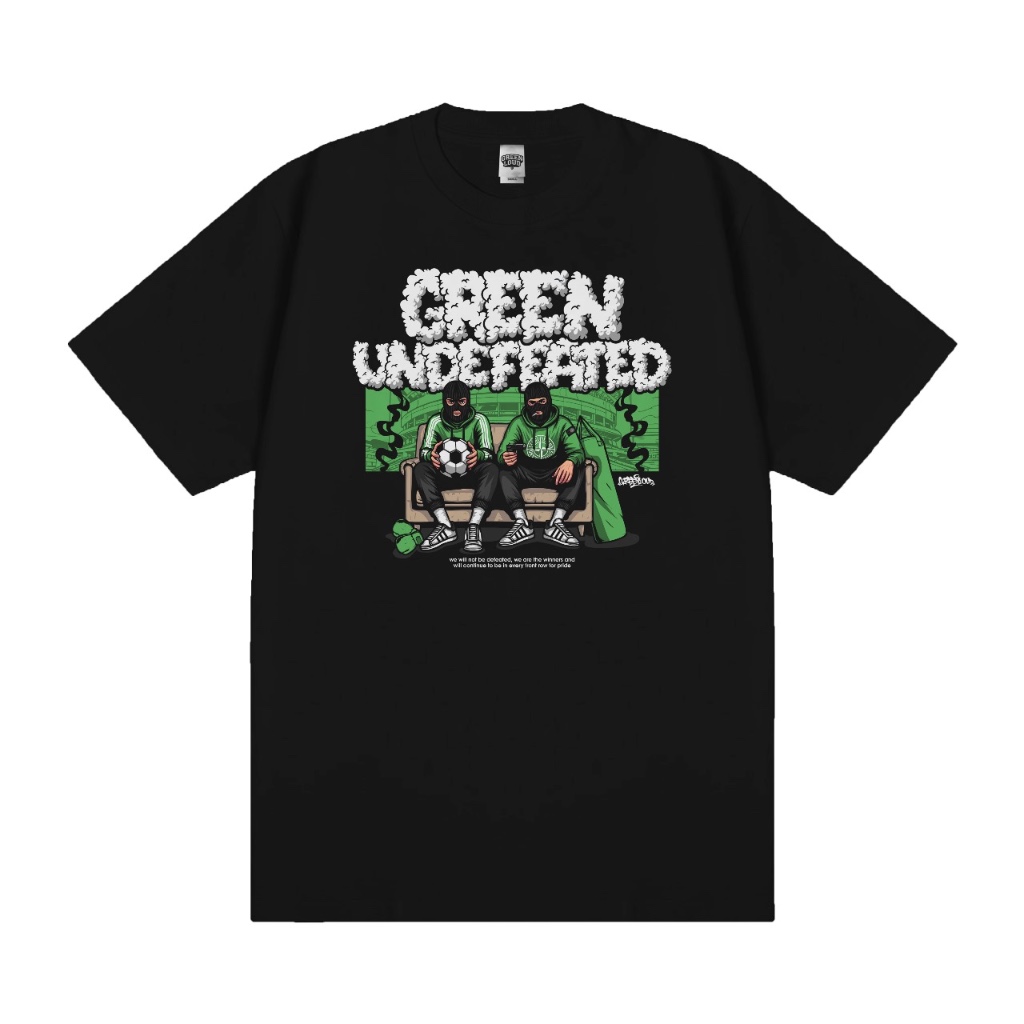 T SHIRT GREEN UNDEFEATED