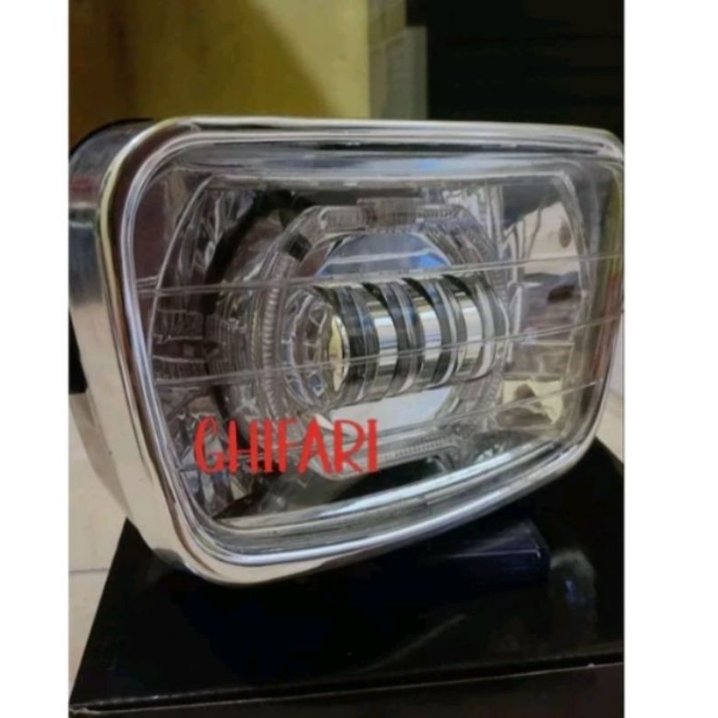Satu Paket Lampu Biled RX King New Kaca Bening Lensa 4 Mata PNP Sudah Terpasang