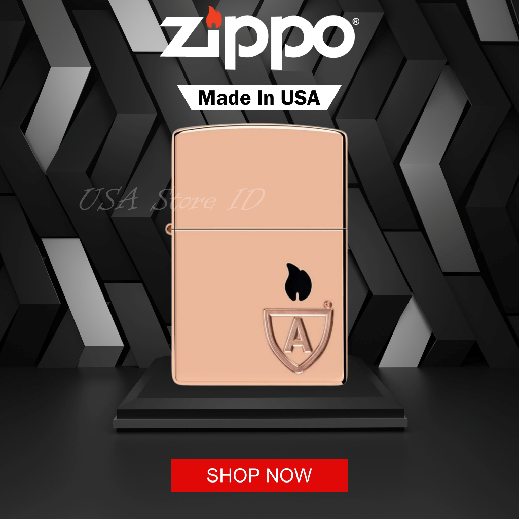 Korek Api Zippo Armor Solid Copper With Logo 46171 Original Made In USA