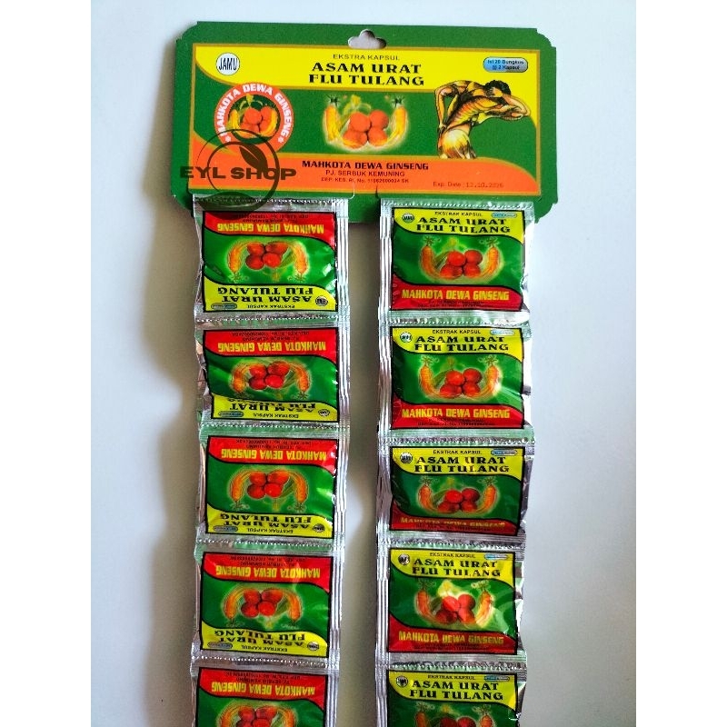 kapsul mahkota dewa gingseng isi 20 sachet