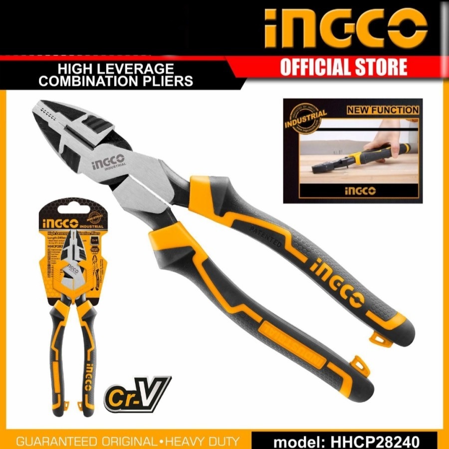 INGCO HHCP28240 TANG KOMBINASI 9.5" HIGH LEVERAGE COMBINATION PLIERS