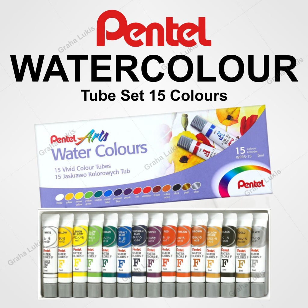 

Pentel Water Colours Set 15 / Cat Air Pentel 15 Warna