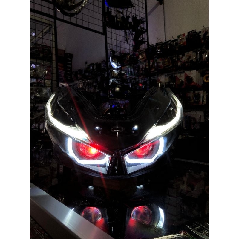 reflektor fullset lampu depan vario led old 125 150 projie biled