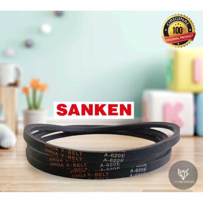 Karet Vbelt | V-belt/ Vanbelt/ Fanbelt/ Linden Mesin Cuci 2 Tabung SANKEN Original | A - 620 E