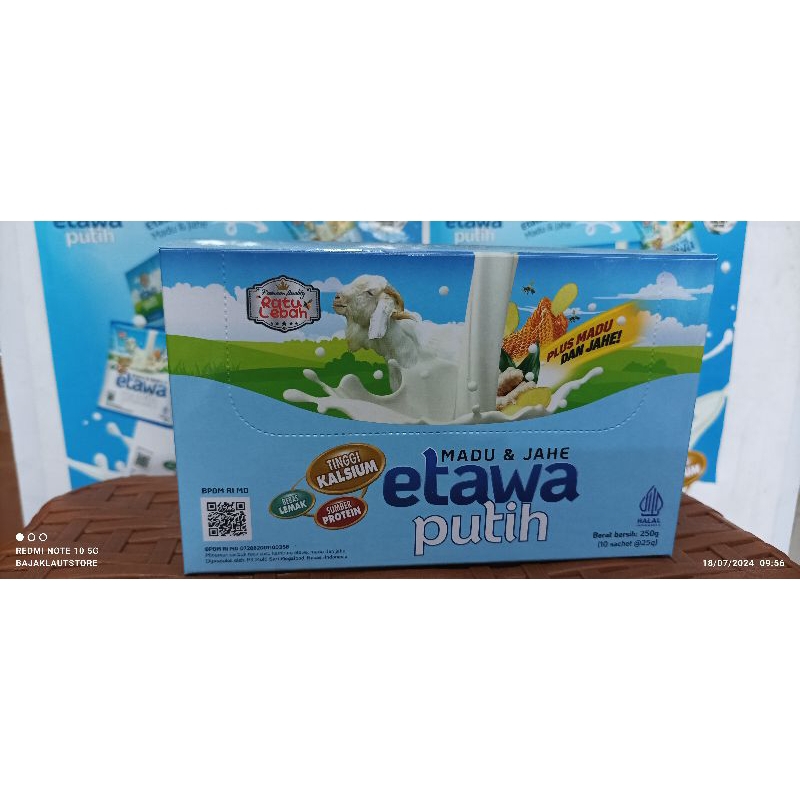 

Susu kambing etawa ratu lebah rasa madu jahe 10sachet