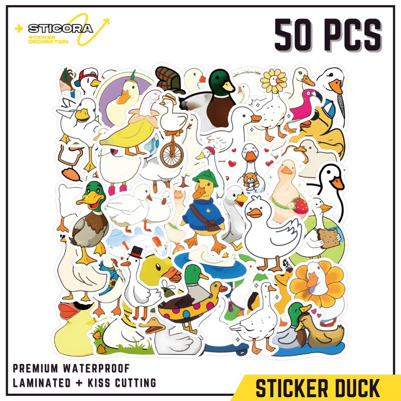 

[50 Pcs] Stiker Pack Bebek Lucu Aesthetic Vinyl Waterproof Laminated Dekorasi Laptop Handphone Thumblr