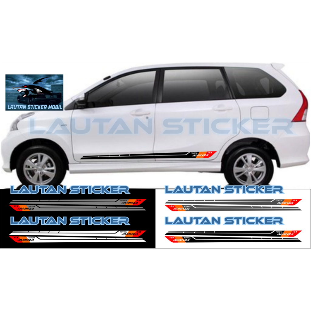 cutting stiker mobil toyota avanza stiker list mobil avanza