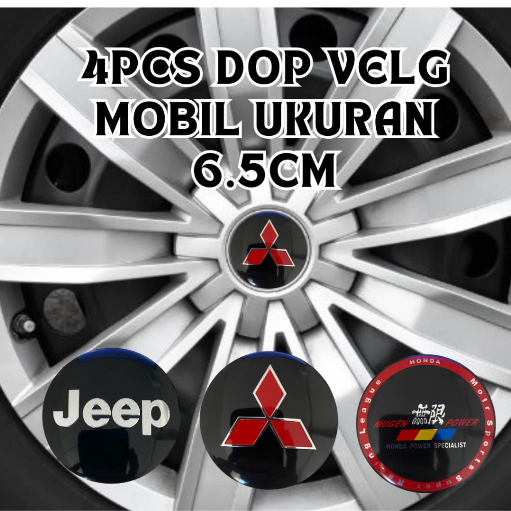 6.5CM 4CS STIKER DOP TUTUP VELG MOBIL EMBLEM DOP VELG MOBIL