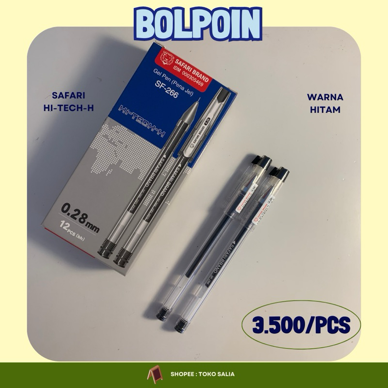 

bolpoin / pulpen hi-tech-h safari 0.28 mm (hitam)