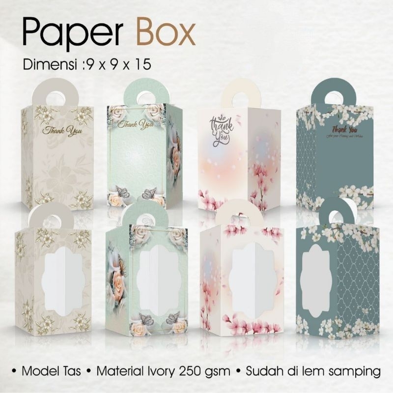 

PROMO!! Paperbox 9 x 9 x 15 cm Ivory (Min Order 5 Pcs)