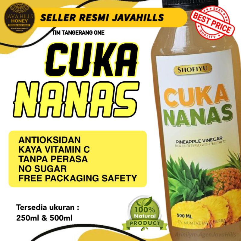 

cuka nanas java hills honey ukuran 250 gram dan 500 gram