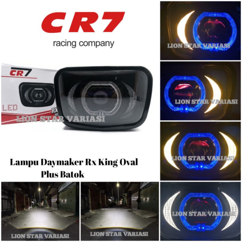 Lampu Biled Daymaker Model Oval Biled Matrix Original CR7 Headlamp Biled RX KING Set Batok Oval