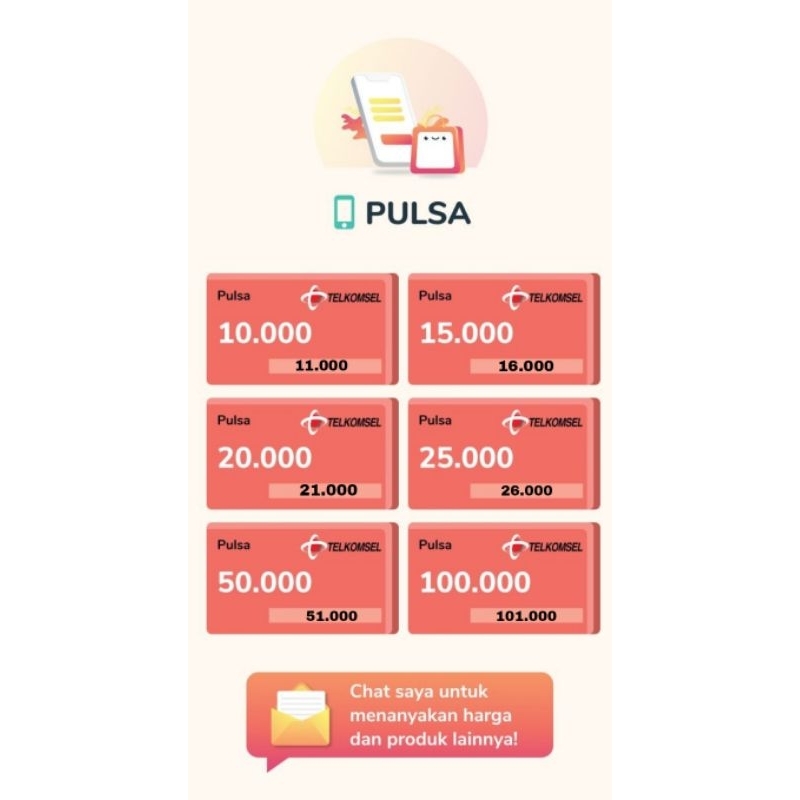 PULSA TELKOMSEL TERMURAH PULSA 2000 SAMPAI 19.000