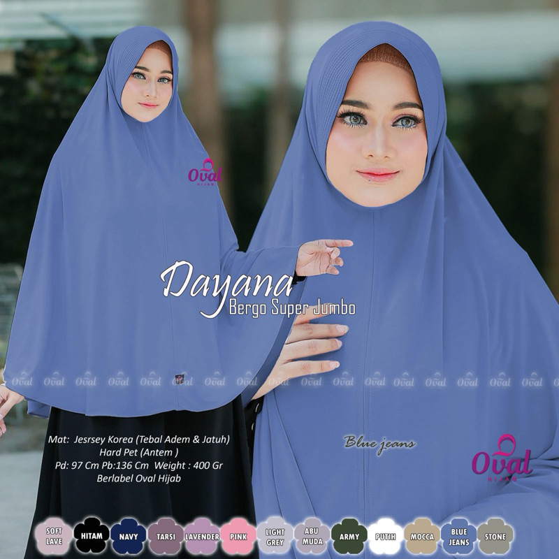 Dayana Bergo Jumbo Original Oval Hijab Hijab Jersey Jumbo Bergo Original Oval Hijab Dayana Oval Hija