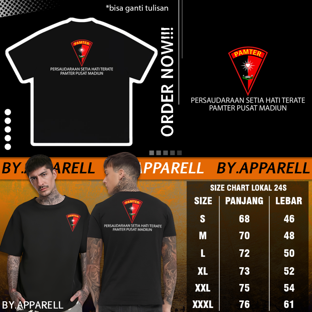 Kaos Pamter PSHT (Pusat Madiun)