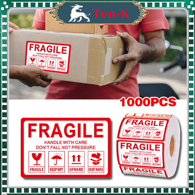 

1000 PCS Sticker 1 Roll Sticker Label Fragile Handle With Care Don'T Fall Not Pressure 60 x 40 mm