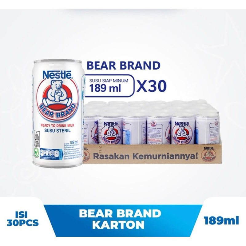 

Susu Bear Brand 189ml ( isi 30 ) Ojol only