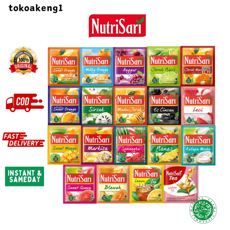 

NUTRISARI Renceng Minuman Instan Rasa Buah (14 GR x 10 PCS)