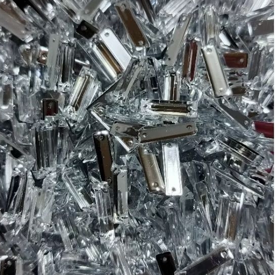 PAYET PERSEGI PANJANG DIAMOND PELANGI / payet pelangi / Payet baju