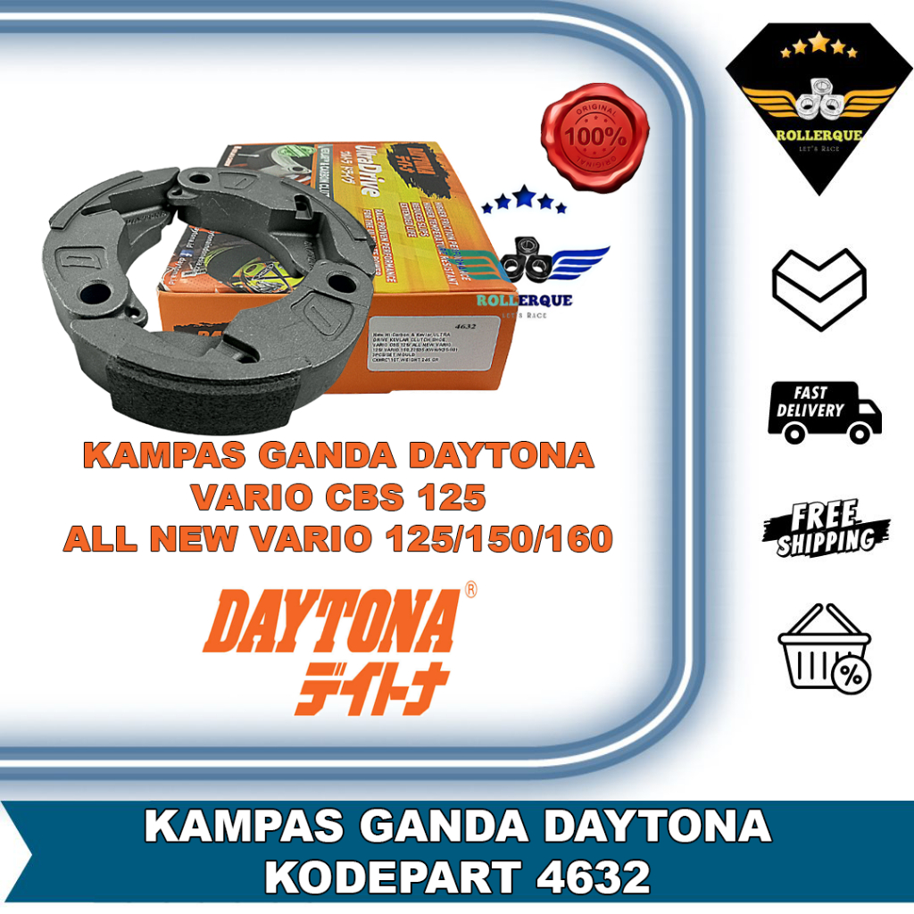 Kampas Ganda Kopling Vario 125 150 160 Fi ESP Techno NEW Daytona HiCARBON KEVLAR 4632