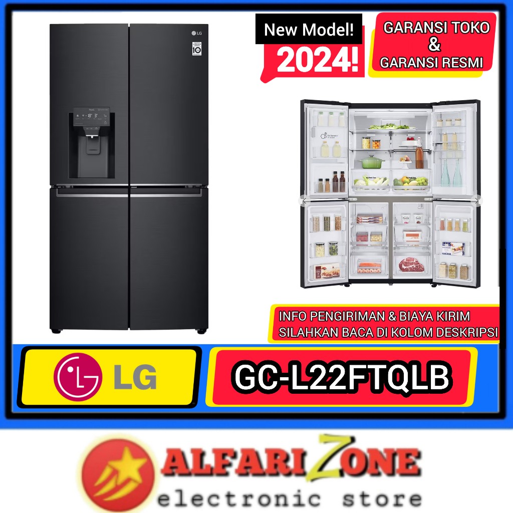 Kulkas LG 4 Pintu GCL22FTQLB Kulkas LG Multidoor dispenser 428L