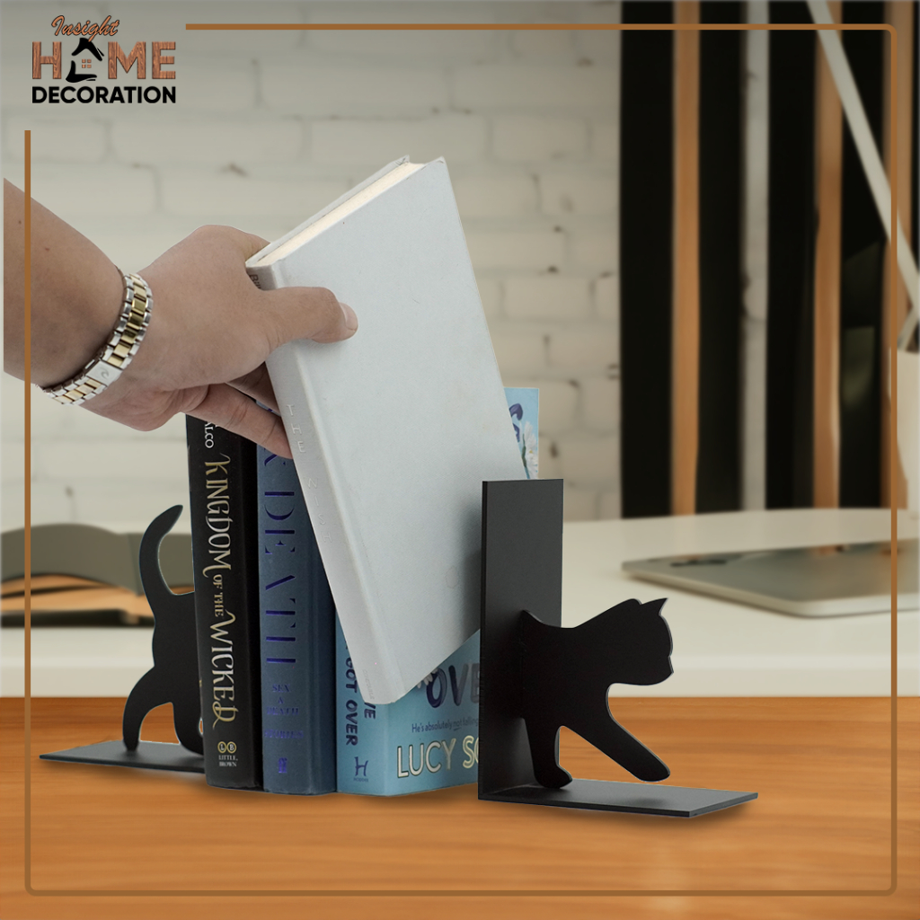 

Book End Pembatas Buku Penyangga Buku Bookend Holder Sandaran Buku Book Stand