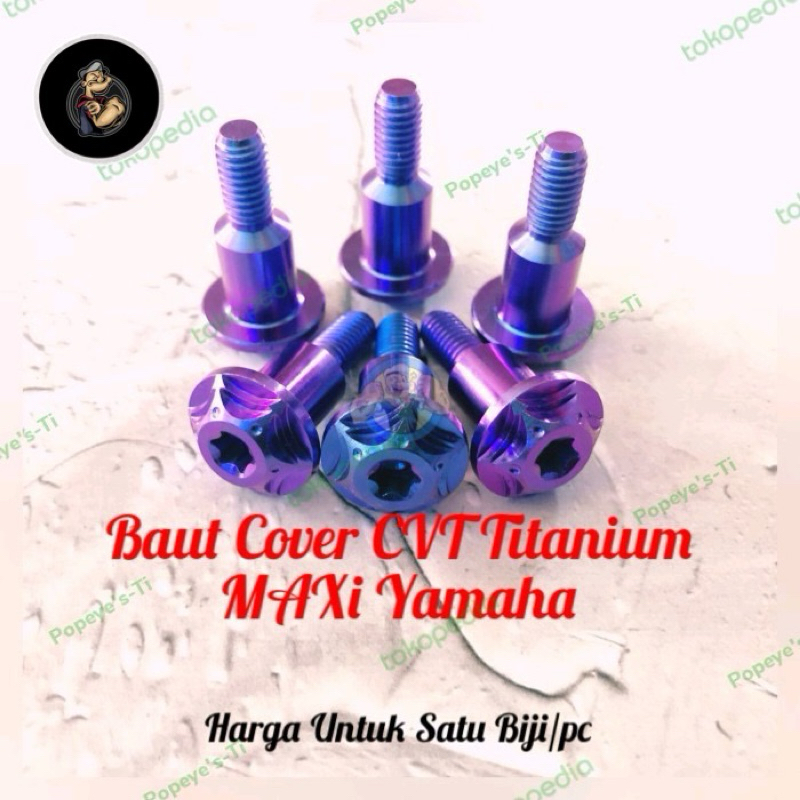 Baut Titanium Gr5 Cover Plastik CVT Nmx Aerox Lexy Xmax