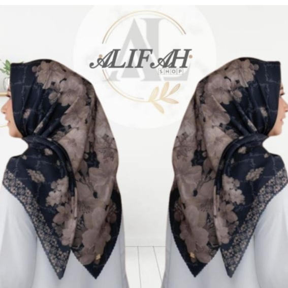Jilbab Hitam Motif SegiEmpat Terbaru/ HIJAB SEGI EMPAT